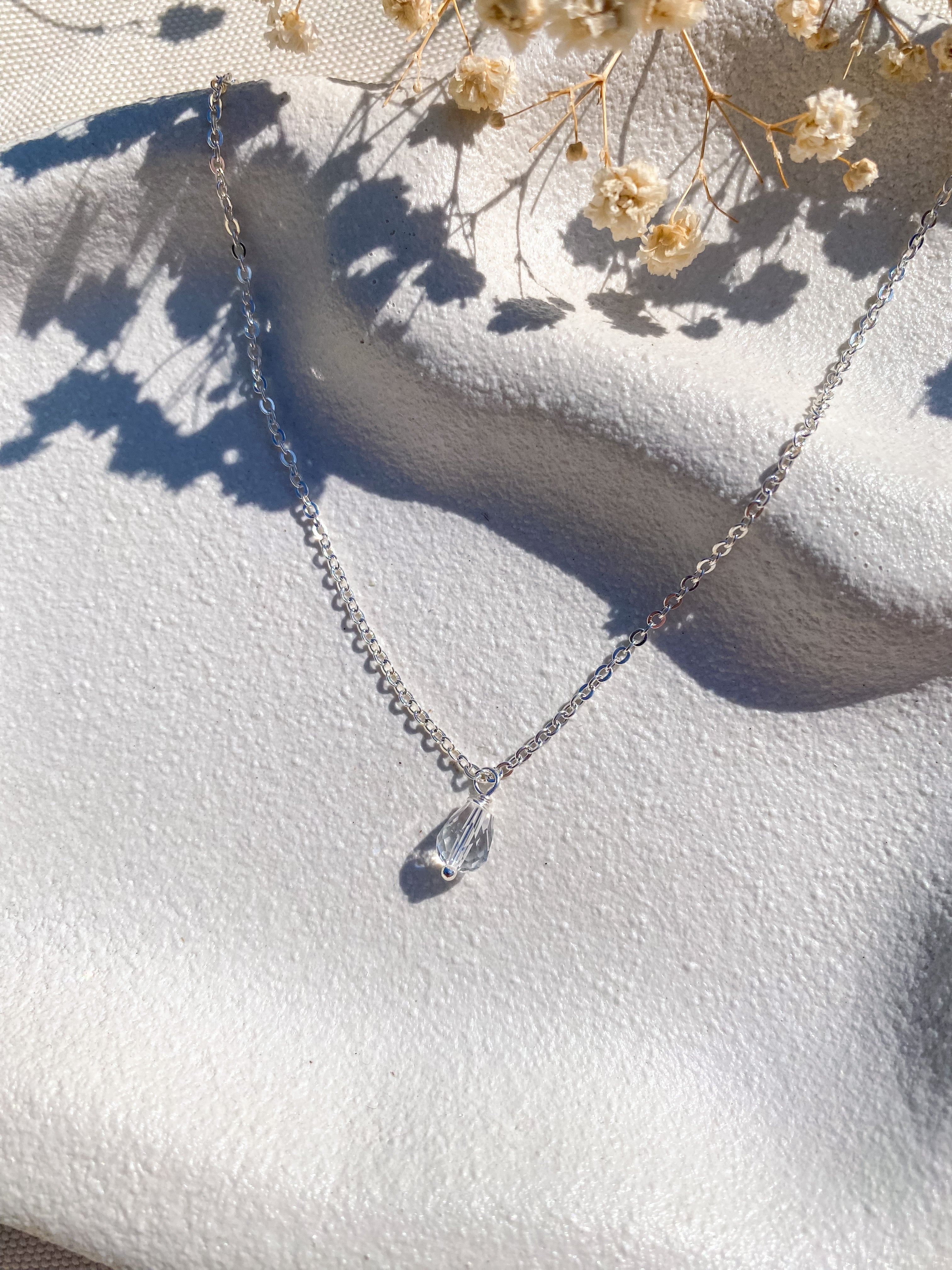 Austrian Crystal Necklace | Sterling Silver