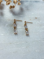 Mini Rectangle Cubic Zirconia Dangles