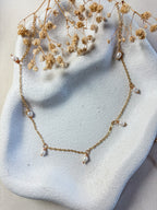 Freshwater Pearl and Gold Chain Necklace | 18k Gold