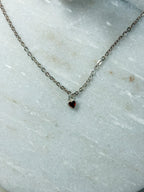 Red Heart Mini Earrings | Sterling Silver