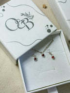 Red Heart Mini Earrings | Sterling Silver