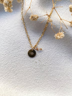 Stamped Birth Flower Necklace | Gold Filled