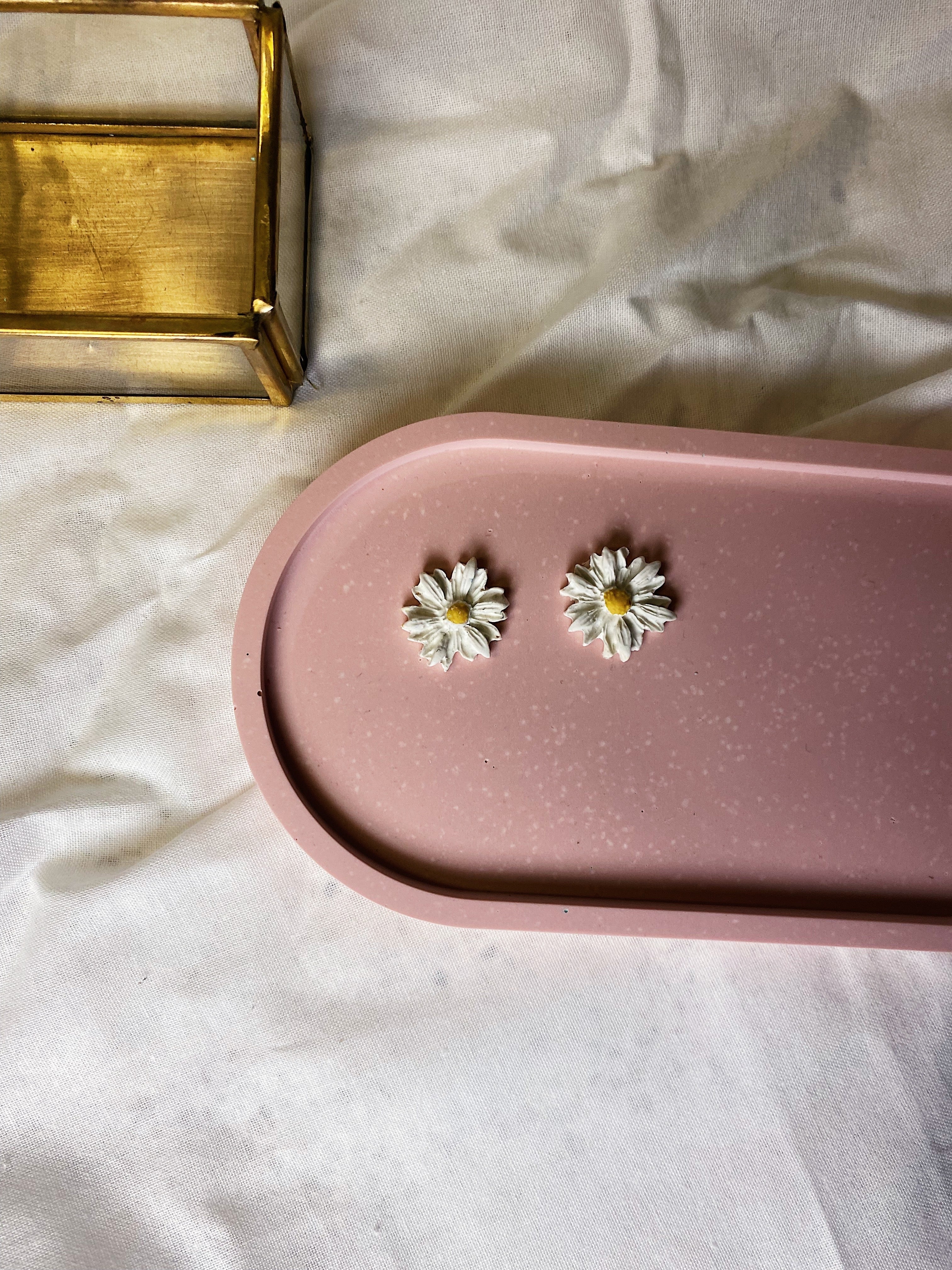 Acrylic Resin Trinket Dish | Blush Pink | Pill Shape