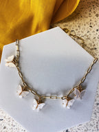 Acrylic Large 18k Gold Chain Butterfly Necklace