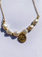 18k Gold Picture Symbols with Freshwater Pearls Zodiac Necklace