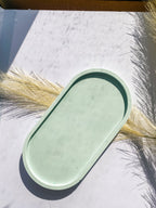 Acrylic Resin Trinket Dish | Seafoam | Pill Shape