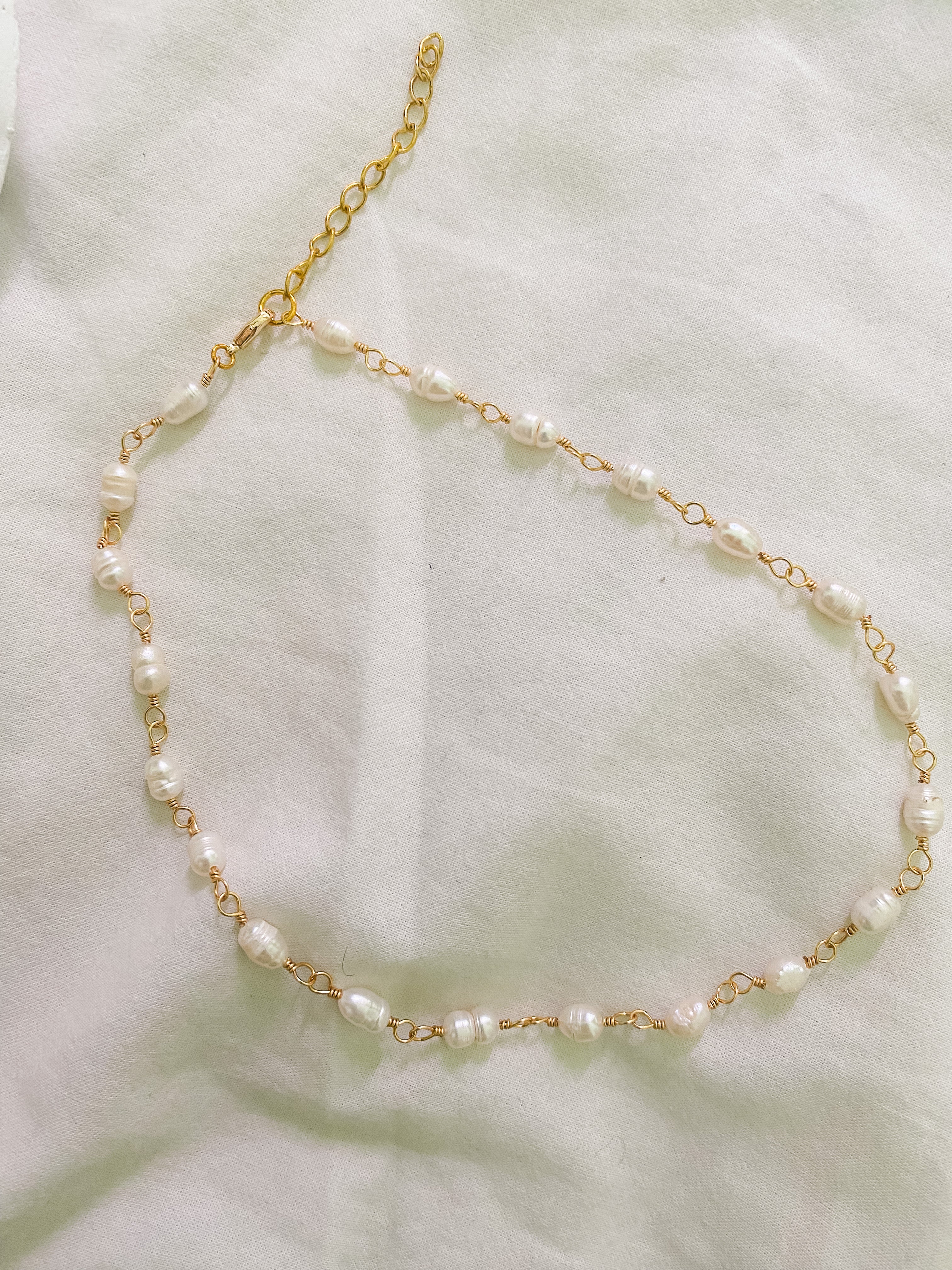 Pearl Wire Wrapped Necklace