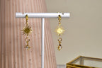 Sun and Star 18k Gold Plated Dangles